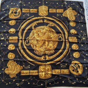 Hermes Silk Scarf Carre 90 Ors Nomades